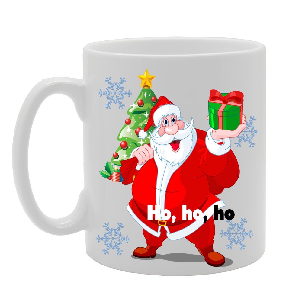 Funny Ho, Ho, Ho Santa   Printed Tea Coffee Ceramic  Mg1175 - Funny Printed Coffee Mug - Great Gift Idea