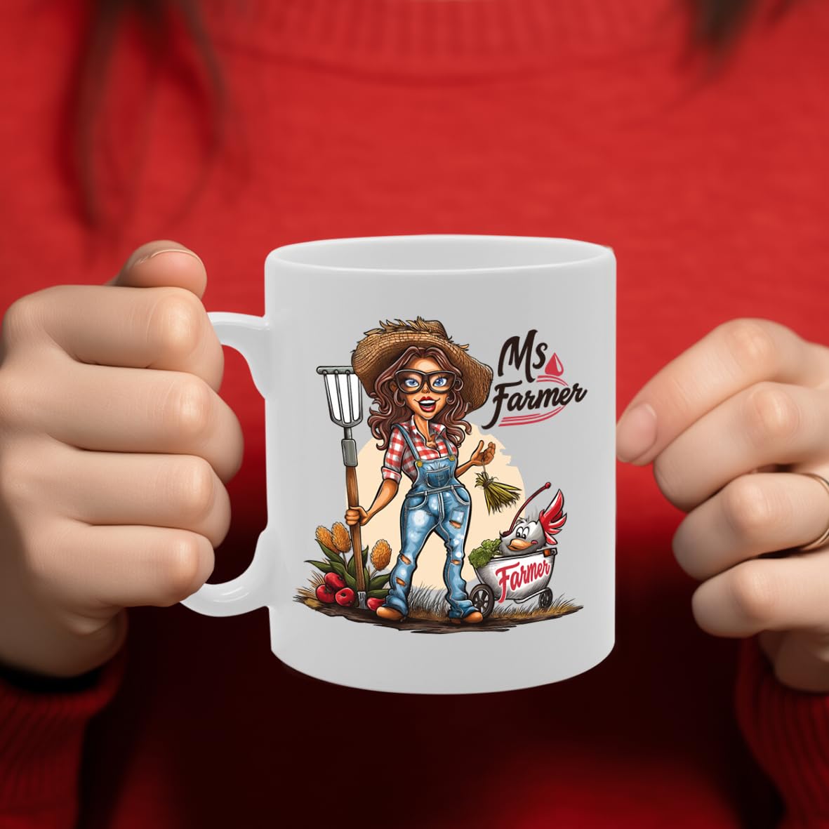 Ms Farmer  - For Female Farmers, Agricultural Workers, Farming Enthusiasts, Durable Ceramic, Dishwasher Safe, Premium Print Mg6064 - Funny Printed Coffee Mug - Great Gift Idea