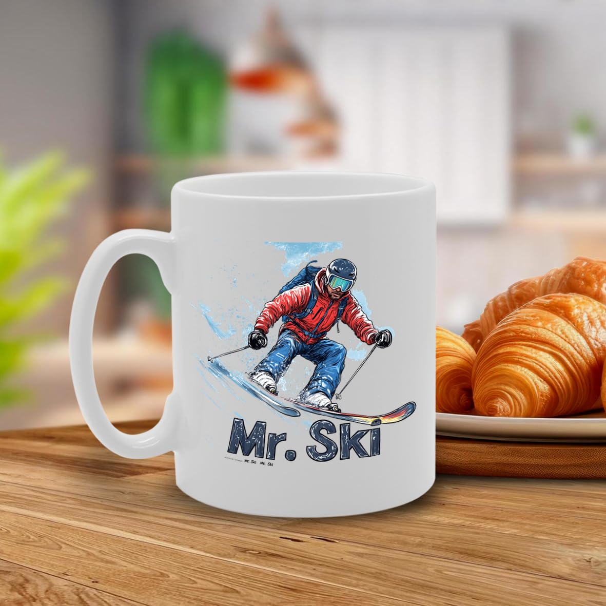 11Oz Ceramic  Featuring Popular Sports Designs From Around The World – Ideal For Sports Fans And Enthusiasts (Ski Mg6570 ) - Funny Printed Coffee Mug - Great Gift Idea