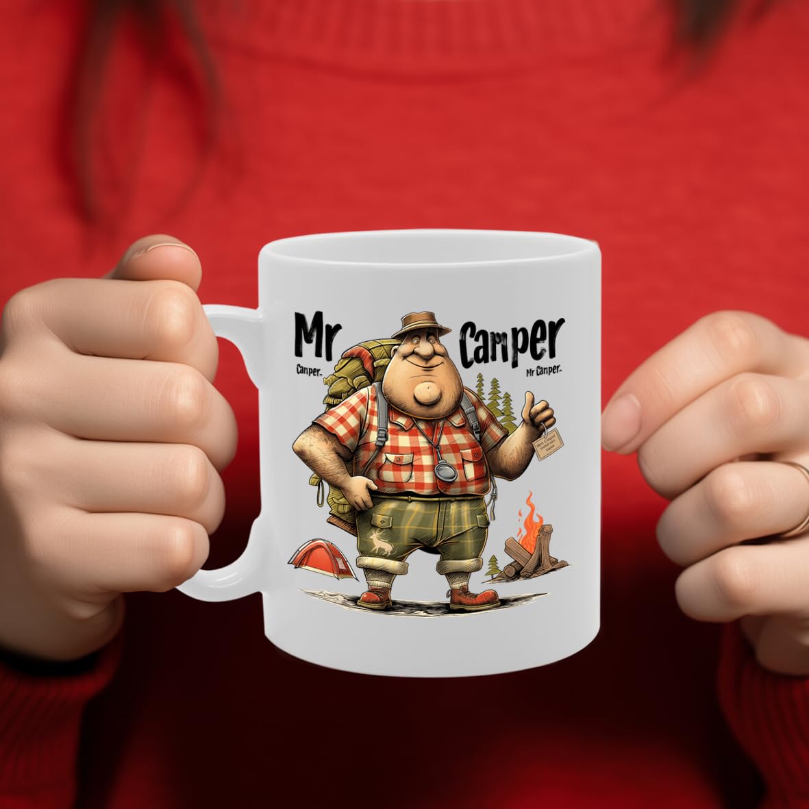 Mr Camping  - For Campers, Outdoor Enthusiasts, Adventure Lovers, Durable Ceramic, Dishwasher Safe, Ideal For Camping Trips Mg6032 - Funny Printed Coffee Mug - Great Gift Idea