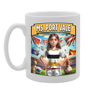 Ms Port Vale   Printed Tea Coffee Ceramic  For Footie Fan Ladies Girls Mg6384 - Funny Printed Coffee Mug - Great Gift Idea