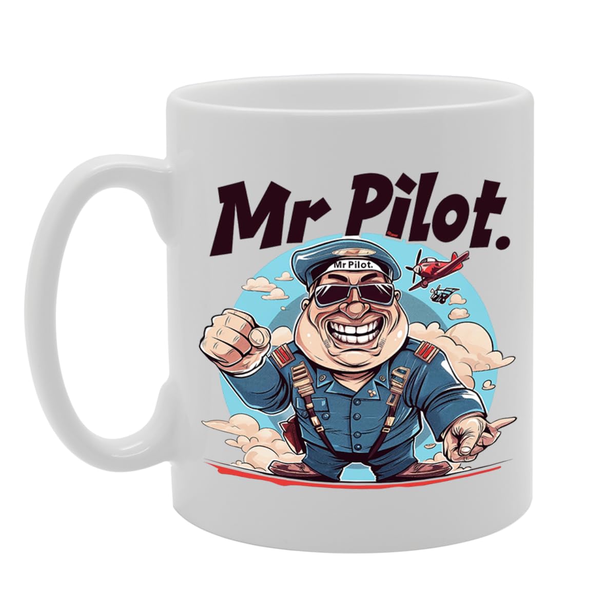 Mr Pilot  - For Pilots, Aviators, Flight Enthusiasts, Durable Ceramic, Dishwasher Safe Mg6044 - Funny Printed Coffee Mug - Great Gift Idea
