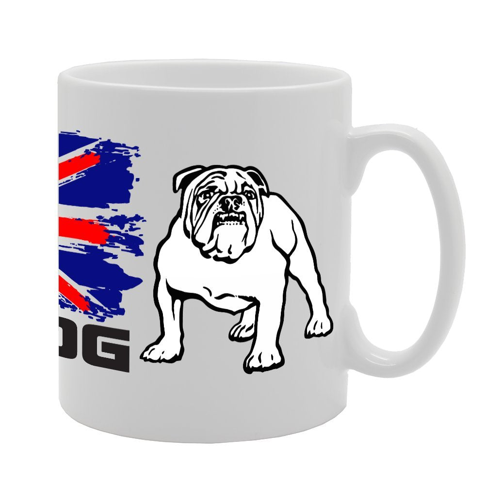 Uk Union Jack Bulldog   Printed Tea Coffee Ceramic  Mg2217 - Funny Printed Coffee Mug - Great Gift Idea