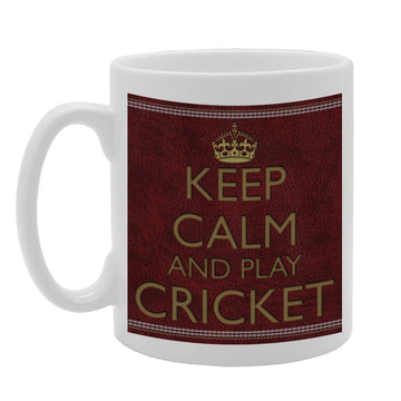 Keep Calm And Play Cricket   Printed Tea Coffee Ceramic  Mg553 - Funny Printed Coffee Mug - Great Gift Idea