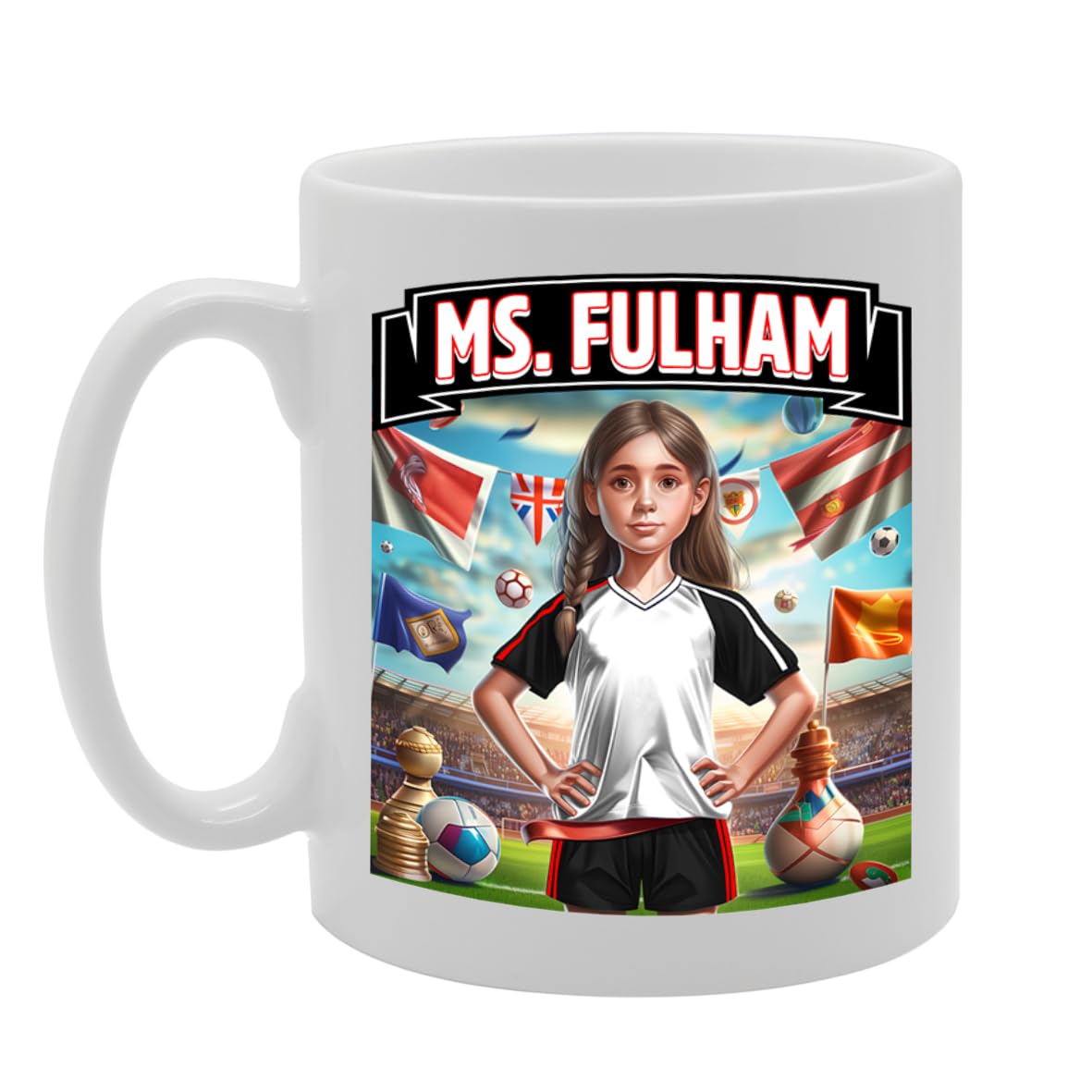 Ms Fulham   Printed Tea Coffee Ceramic  For Footie Fan Ladies Girls Mg6384 - Funny Printed Coffee Mug - Great Gift Idea