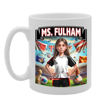 Ms Fulham   Printed Tea Coffee Ceramic  For Footie Fan Ladies Girls Mg6384 - Funny Printed Coffee Mug - Great Gift Idea