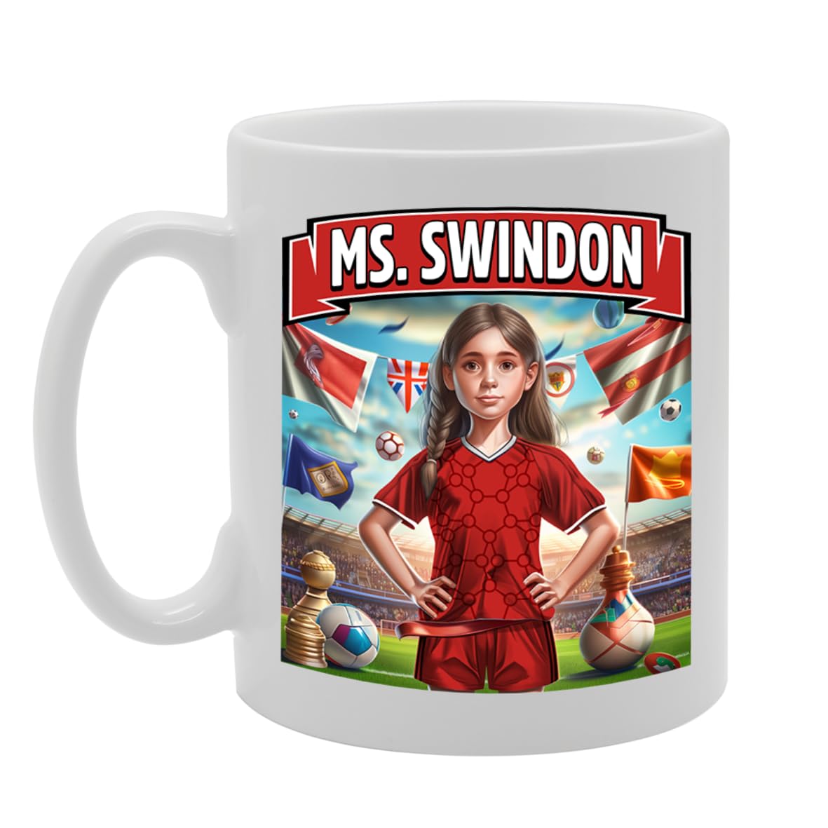 Ms Swindon   Printed Tea Coffee Ceramic  For Footie Fan Ladies Girls Mg6384 - Funny Printed Coffee Mug - Great Gift Idea