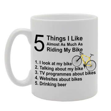 5 This I Like Almosty As Much As Riding My Bike   Printed Tea Coffee Ceramic  Mg1189 - Funny Printed Coffee Mug - Great Gift Idea