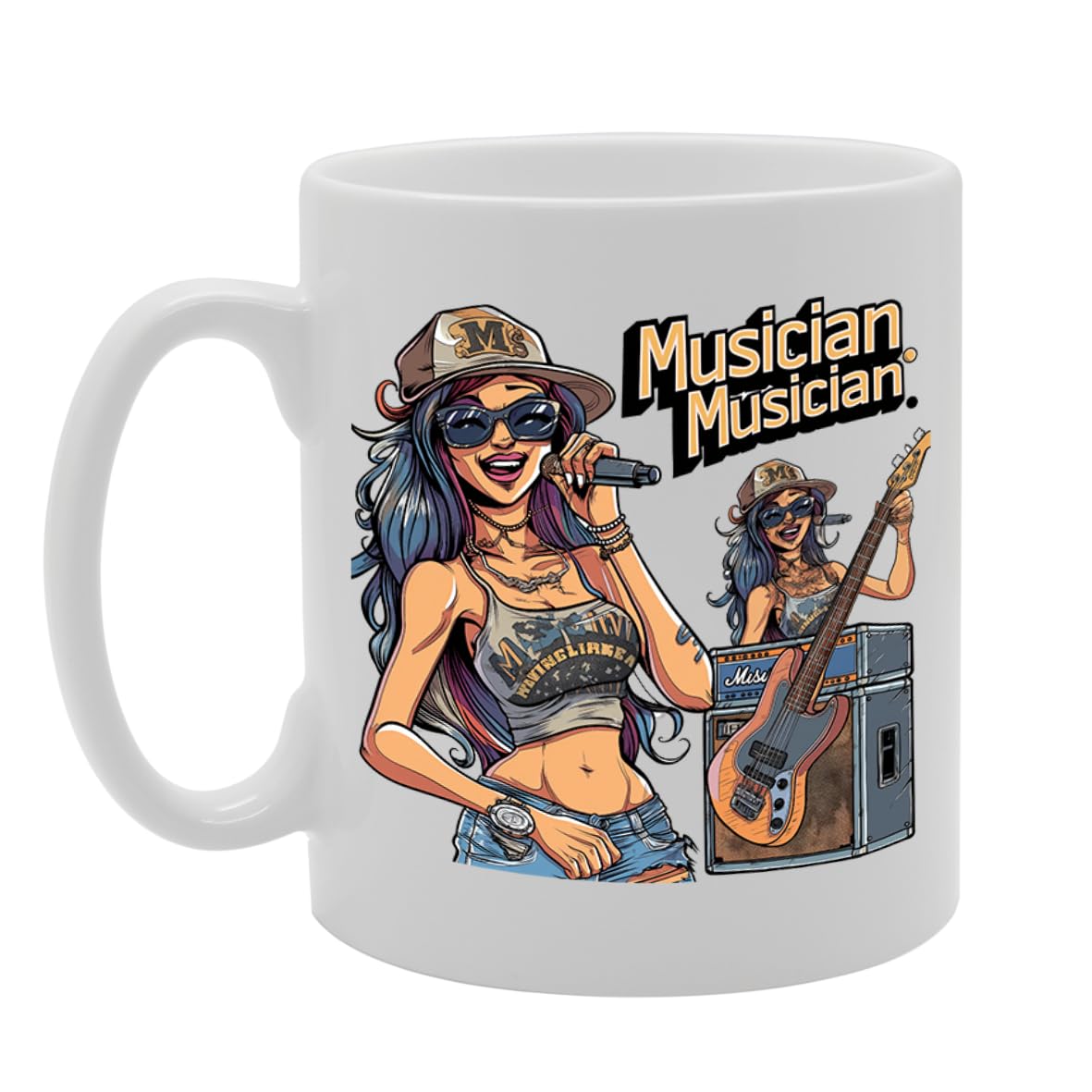 Ms Musician  - For Female Musicians, Band Members, Music Lovers, Durable Ceramic, Dishwasher Safe, Premium Print Mg6057 - Funny Printed Coffee Mug - Great Gift Idea