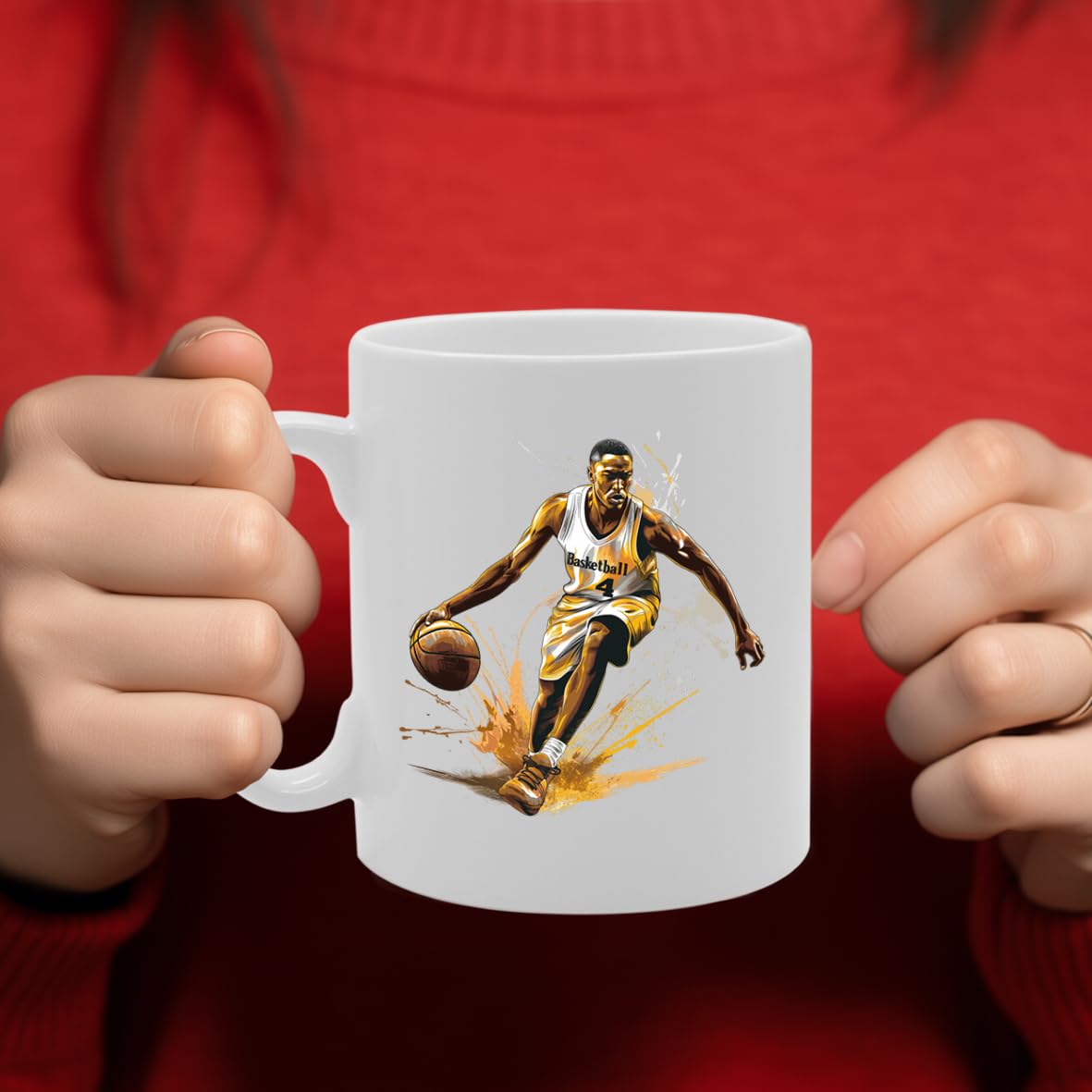 Mr Basketball  - Ideal For Basketball Players And Fans, 11Oz Ceramic Coffee  For Court Enthusiasts And Sports Lovers Mg5938 - Funny Printed Coffee Mug - Great Gift Idea