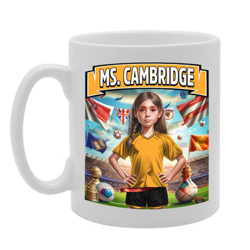 Ms Cambridge   Printed Tea Coffee Ceramic  For Footie Fan Ladies Girls Mg6384 - Funny Printed Coffee Mug - Great Gift Idea