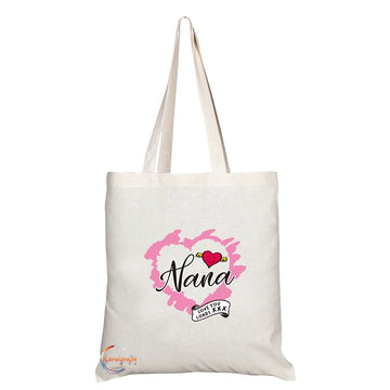 TB242 Nana Love You Loads Novelty Present Gift Printed Eco-Friendly Stylish Long Handled Tote Shoulder Bag