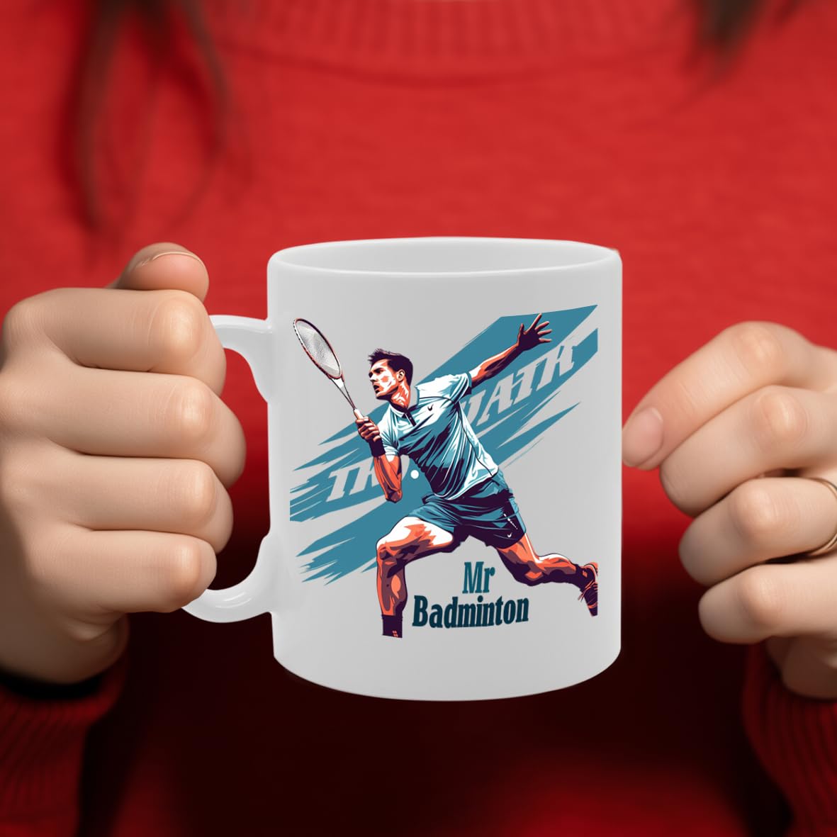 Mr Badminton  - Ideal For Badminton Players And Sports Enthusiasts, 11Oz Ceramic Coffee  For Shuttlecock Lovers And Court Fans Mg5956 - Funny Printed Coffee Mug - Great Gift Idea