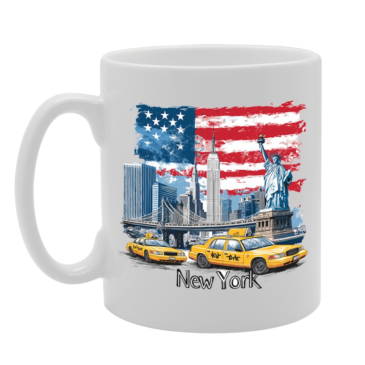 I Love New York   Printed Tea Coffee Ceramic  ( New York 1) Mg2354 - Funny Printed Coffee Mug - Great Gift Idea