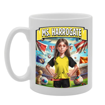 Ms Harrogate   Printed Tea Coffee Ceramic  For Footie Fan Ladies Girls Mg6384 - Funny Printed Coffee Mug - Great Gift Idea