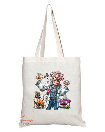 TB1855 Mr Veterinarian Tote Bag - Gift for Veterinarians, Animal Lovers, Pet Care Professionals - Durable, Stylish, Eco-Friendly, Reusable, Spacious, and Lightweight