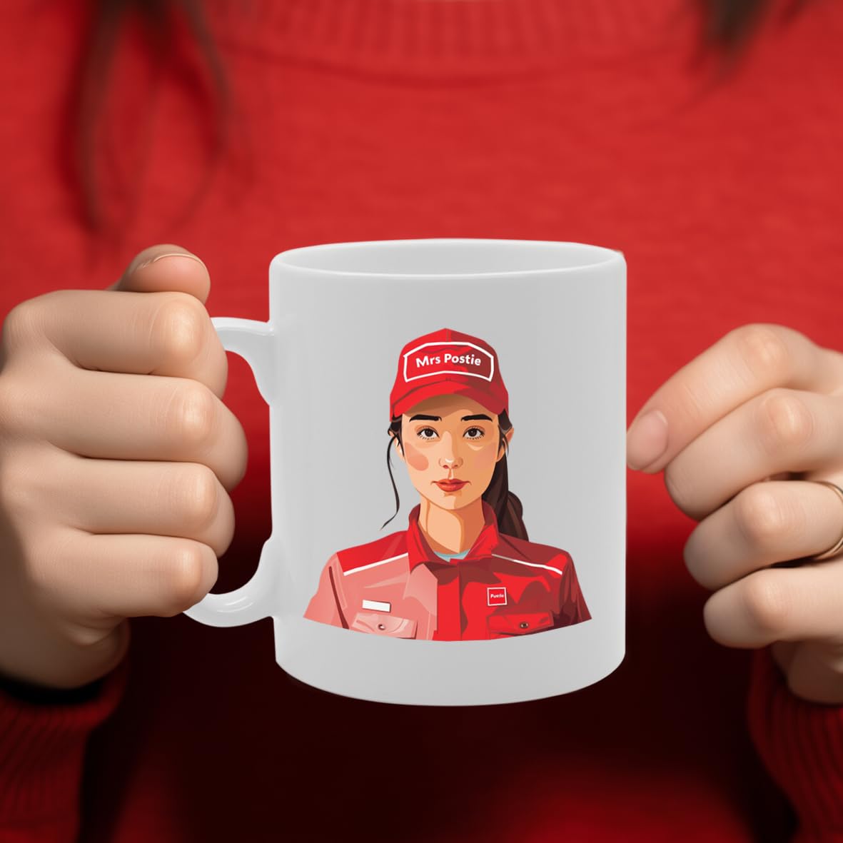Mrs Postie  - Ideal For Postwomen And Mail Carriers, 11Oz Ceramic Coffee  For Postal Workers And Delivery Professionals Mg5953 - Funny Printed Coffee Mug - Great Gift Idea