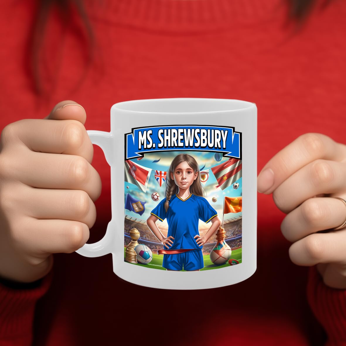 Ms Shrewsbury   Printed Tea Coffee Ceramic  For Footie Fan Ladies Girls Mg6384 - Funny Printed Coffee Mug - Great Gift Idea