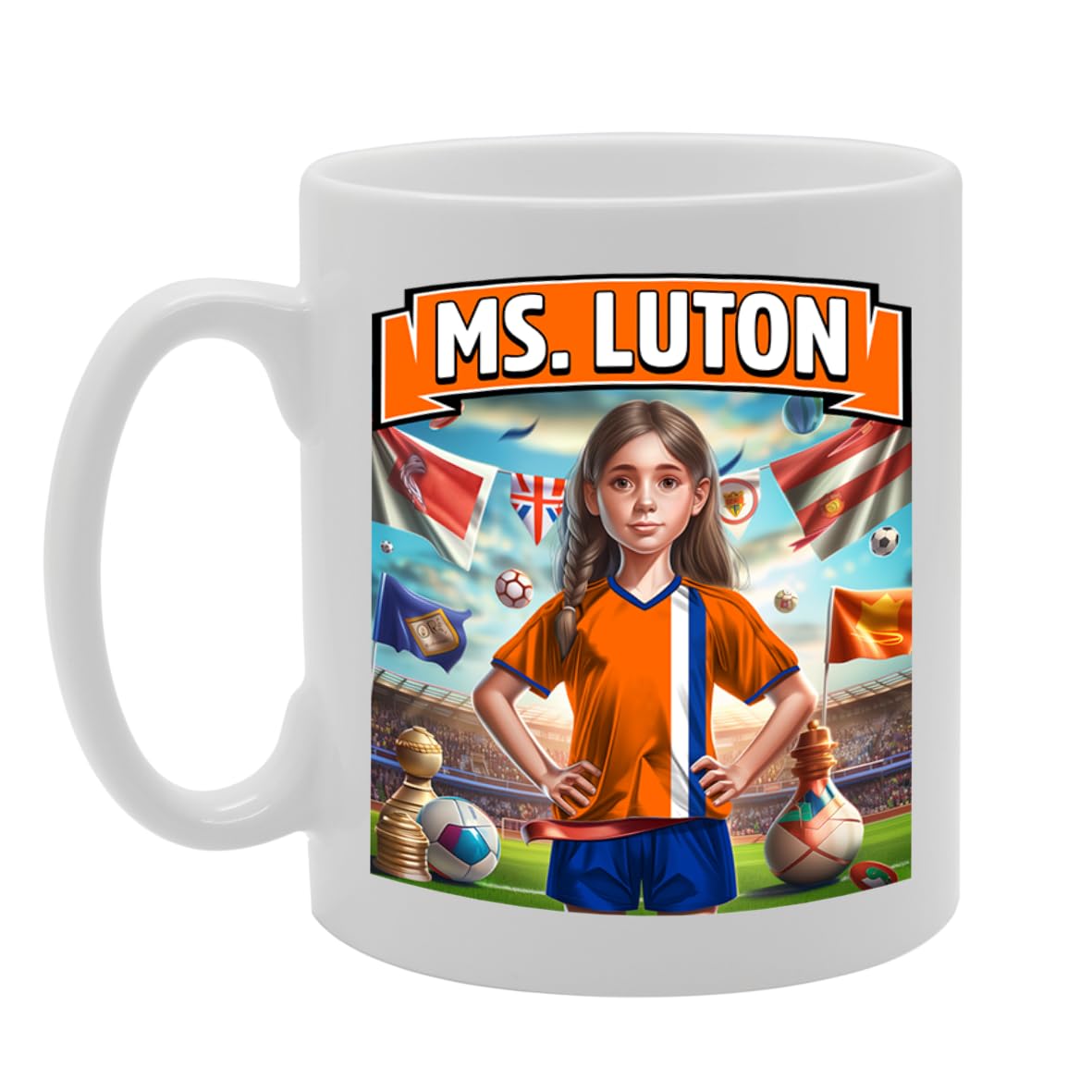 Ms Luton   Printed Tea Coffee Ceramic  For Footie Fan Ladies Girls Mg6384 - Funny Printed Coffee Mug - Great Gift Idea