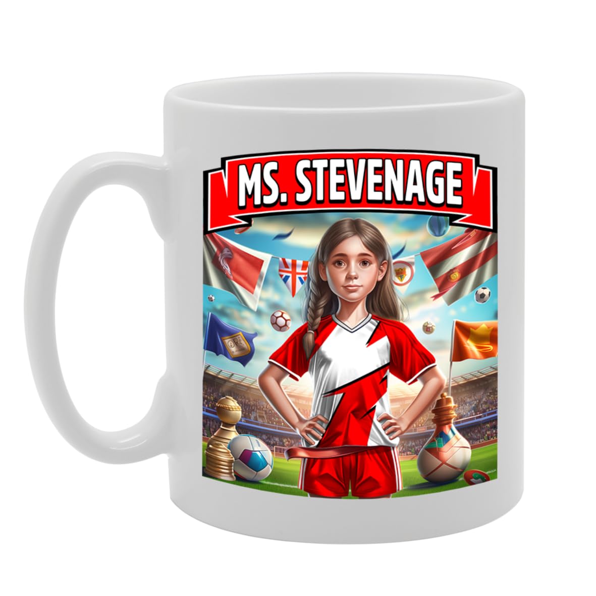 Ms Stevenage   Printed Tea Coffee Ceramic  For Footie Fan Ladies Girls Mg6384 - Funny Printed Coffee Mug - Great Gift Idea