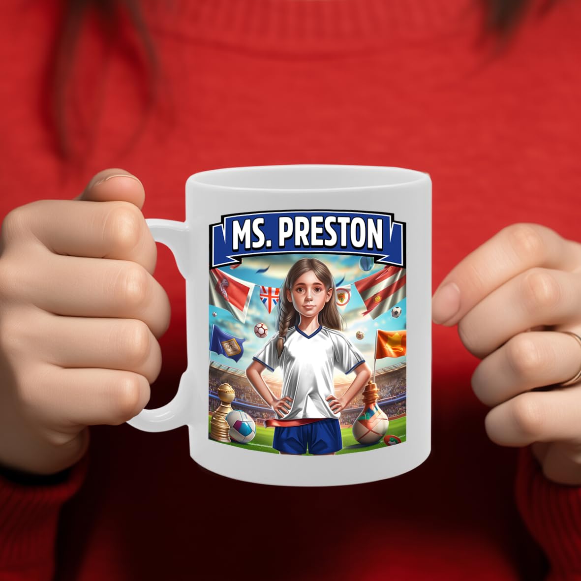 Ms Preston   Printed Tea Coffee Ceramic  For Footie Fan Ladies Girls Mg6384 - Funny Printed Coffee Mug - Great Gift Idea