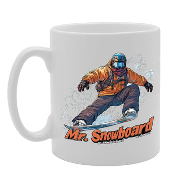 11Oz Ceramic  Featuring Popular Sports Designs From Around The World – Ideal For Sports Fans And Enthusiasts (Snowboard Mg6572) - Funny Printed Coffee Mug - Great Gift Idea