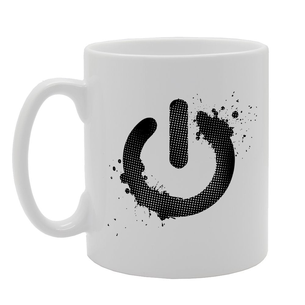 Power Button   Printed Tea Coffee Ceramic  Mg1663 - Funny Printed Coffee Mug - Great Gift Idea
