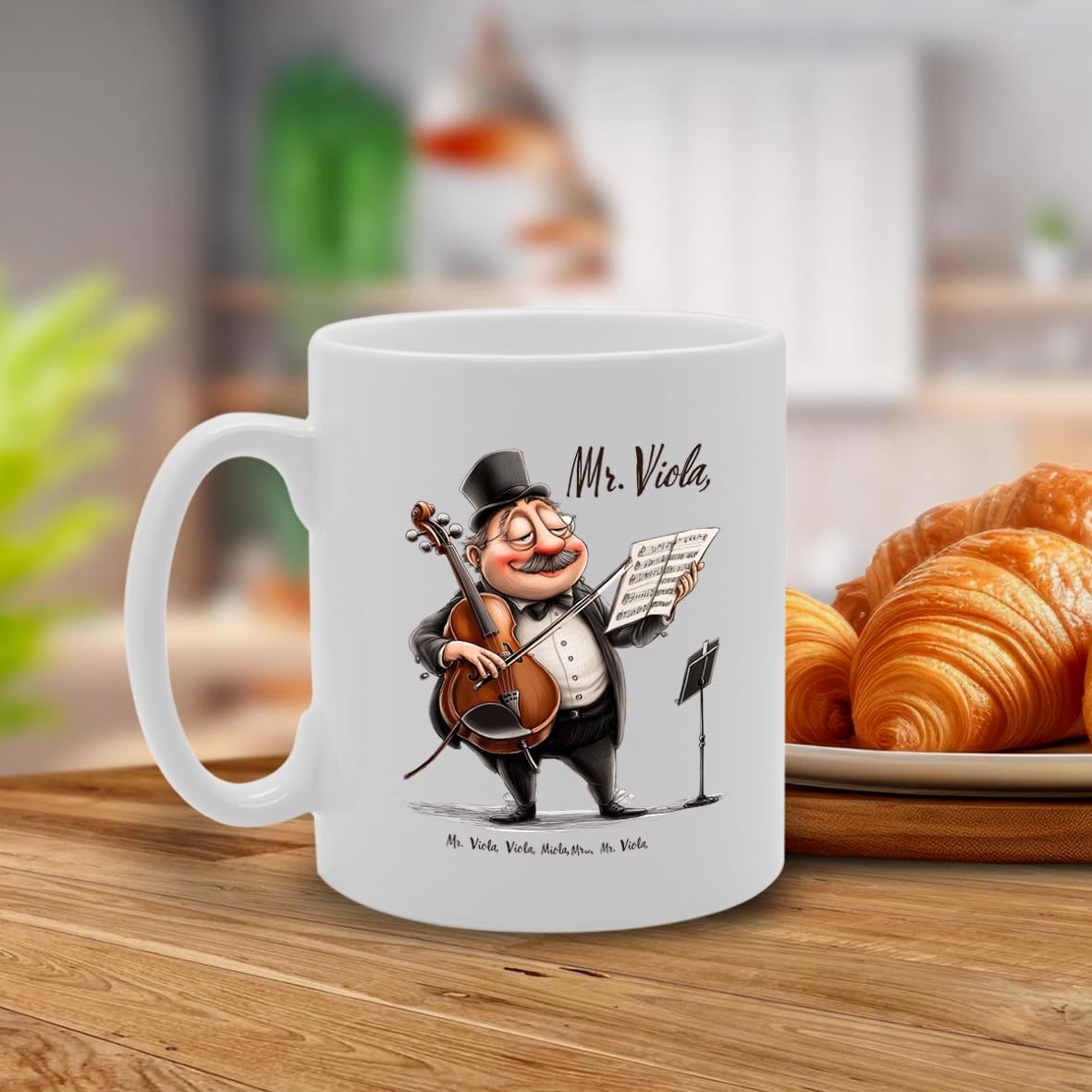 11Oz Ceramic  Featuring Viola Mg6583 – For Musicians And Music Lovers - Funny Printed Coffee Mug - Great Gift Idea