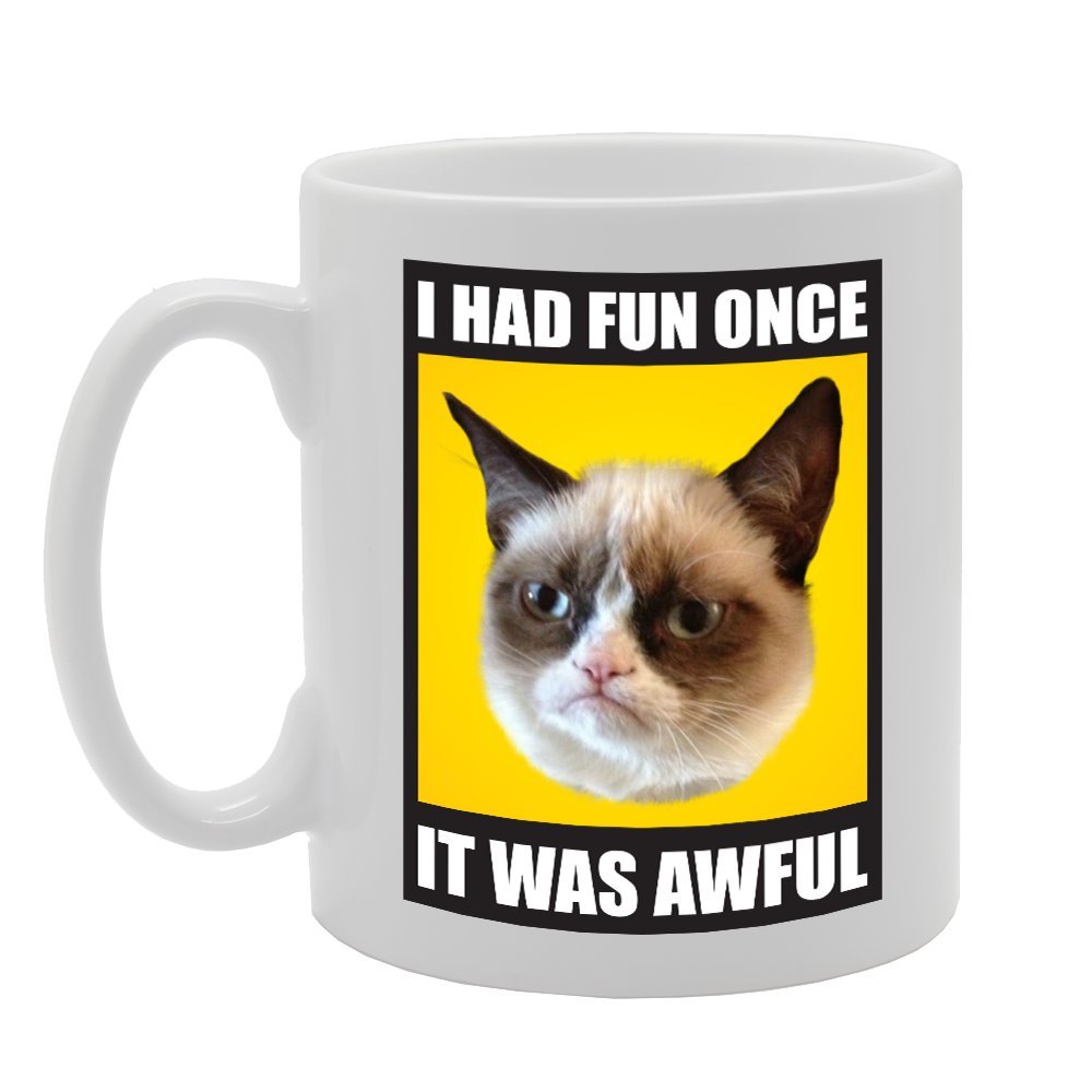 I Had Fun Once It Was Awful   Printed Tea Coffee Ceramic  Mg2138 - Funny Printed Coffee Mug - Great Gift Idea