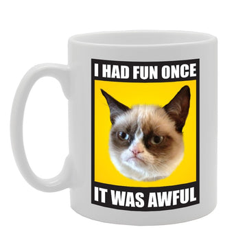 I Had Fun Once It Was Awful   Printed Tea Coffee Ceramic  Mg2138 - Funny Printed Coffee Mug - Great Gift Idea