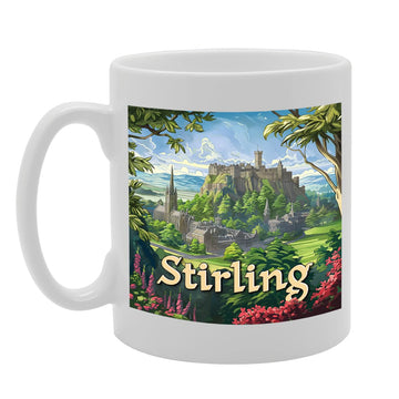 Printed Coffee Ceramic  Featuring Cities And Landmarks In United Kingdom (Stirling) - Funny Printed Coffee Mug - Great Gift Idea