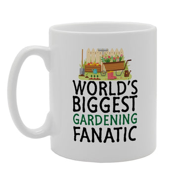 Worlds Biggest Gardening Fanatic   Printed Tea Coffee Ceramic  Mg3105 - Funny Printed Coffee Mug - Great Gift Idea