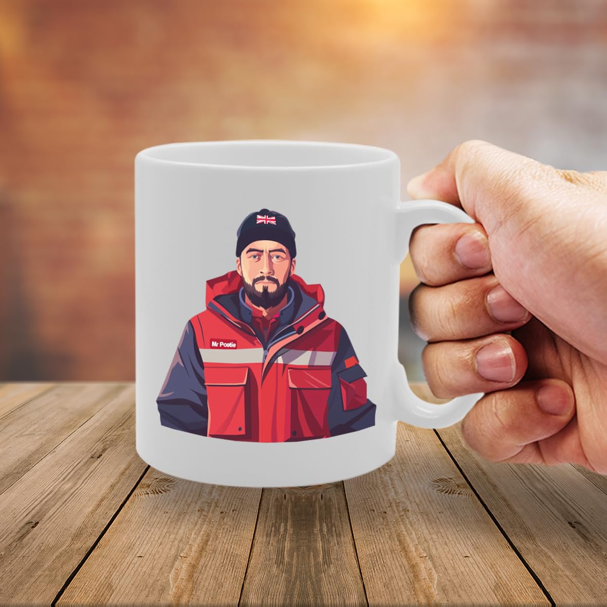 Mr Postie  - Ideal For Postmen And Mail Carriers, 11Oz Ceramic Coffee  For Postal Workers And Delivery Professionals Mg5952 - Funny Printed Coffee Mug - Great Gift Idea