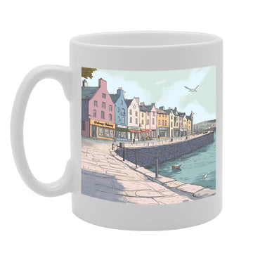 Printed Coffee Ceramic  Featuring Cities And Landmarks In United Kingdom (Galway) - Funny Printed Coffee Mug - Great Gift Idea