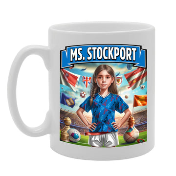 Ms Stockport   Printed Tea Coffee Ceramic  For Footie Fan Ladies Girls Mg6384 - Funny Printed Coffee Mug - Great Gift Idea