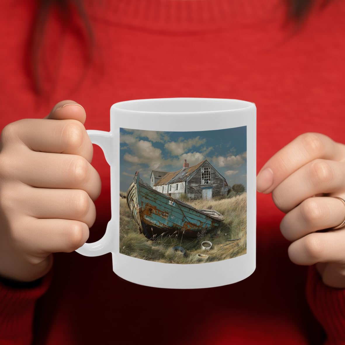 Printed Coffee Ceramic  Featuring Cities And Landmarks In United Kingdom (Norfolk) - Funny Printed Coffee Mug - Great Gift Idea