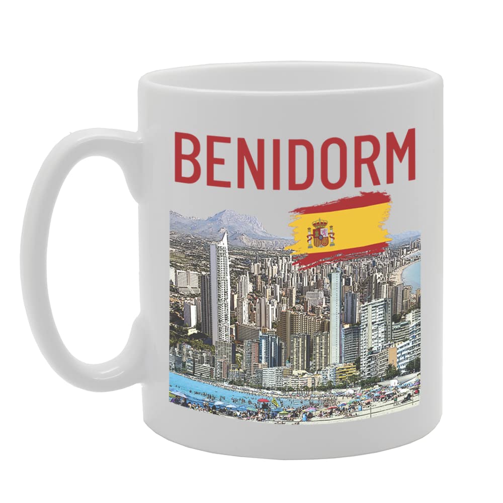 Benidorm Spain - A   Printed Tea Coffee Ceramic  Mg5717 - Funny Printed Coffee Mug - Great Gift Idea