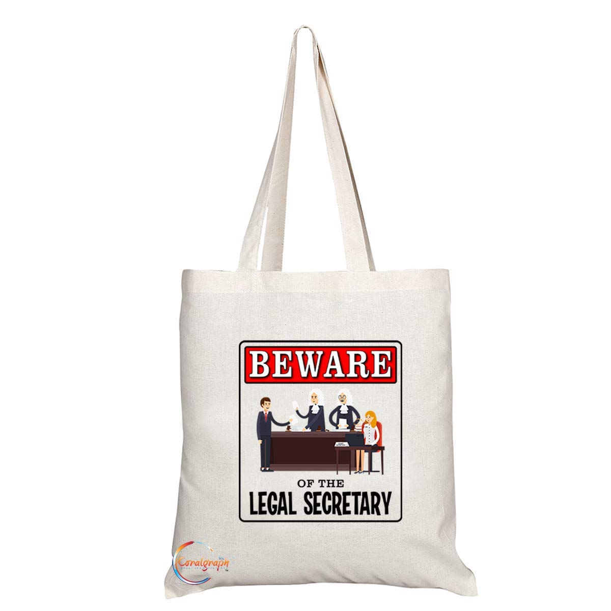 TB950 Beware of the Legal Secretary Novelty Present Gift Printed Eco-Friendly Stylish Long Handled Tote Shoulder Bag
