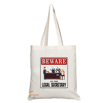 TB950 Beware of the Legal Secretary Novelty Present Gift Printed Eco-Friendly Stylish Long Handled Tote Shoulder Bag