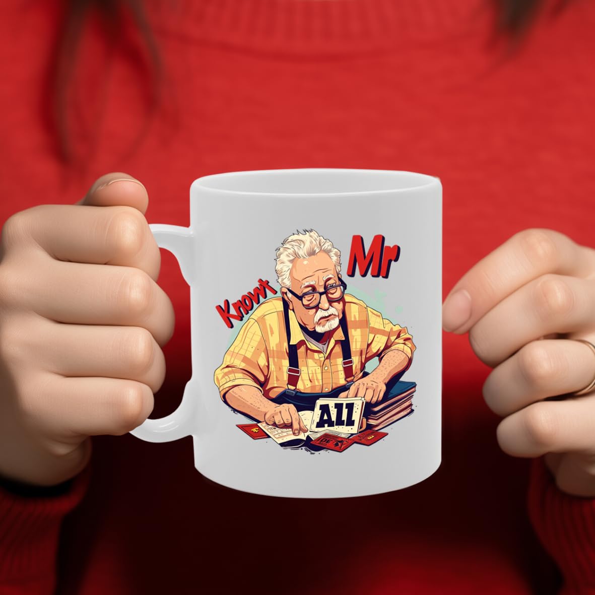 Mr Know Everything  - Ideal For Knowledge Seekers And Trivia Lovers, 11Oz Ceramic Coffee  For Know-It-Alls And Intellectual Enthusiasts Mg5937 - Funny Printed Coffee Mug - Great Gift Idea