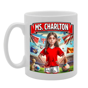 Ms Charlton   Printed Tea Coffee Ceramic  For Footie Fan Ladies Girls Mg6384 - Funny Printed Coffee Mug - Great Gift Idea