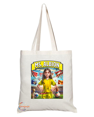 TB1663 Ms Albion Footie Fan Lady Girl Tote Bag - Eco-Friendly, Stylish, Long Handled, Perfect Novelty Gift by