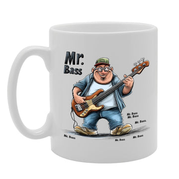 11Oz Ceramic  Mg6544 Featuring Mr Bass Guitar – For Musicians And Music Lovers - Funny Printed Coffee Mug - Great Gift Idea
