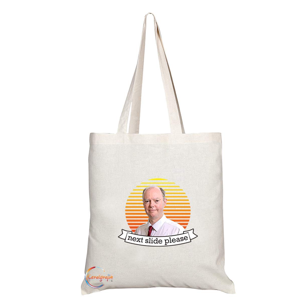 TB667 Next Slide Please Novelty Present Gift Printed Eco-Friendly Stylish Long Handled Tote Shoulder Bag