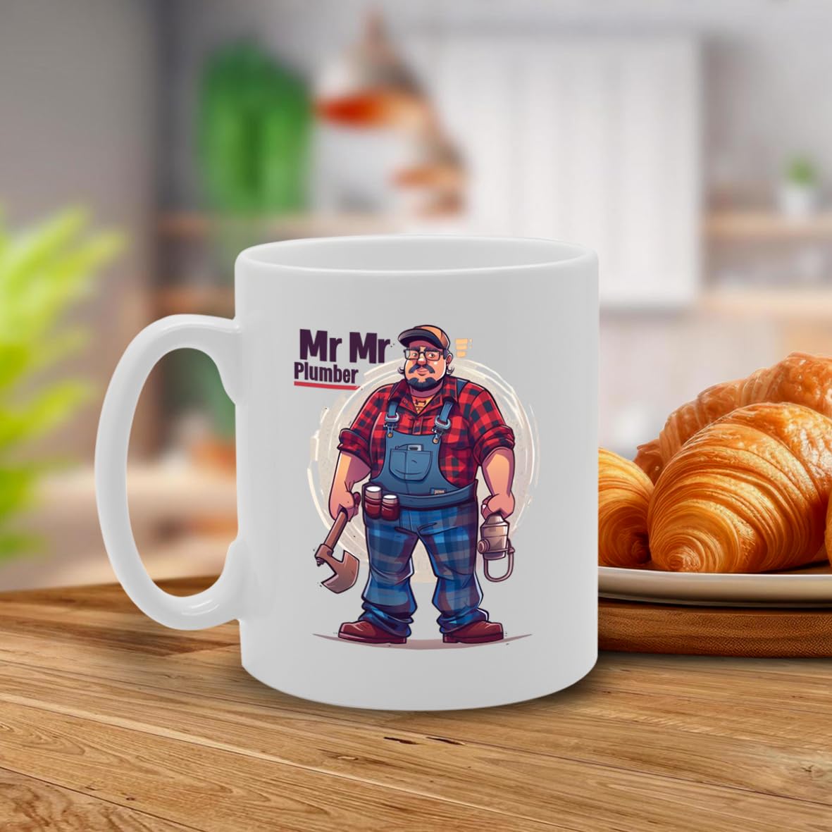 Mr Plumber  - Ideal For Plumbers And Plumbing Enthusiasts, 11Oz Ceramic Coffee  For Pipefitters And Repair Professionals Mg5947 - Funny Printed Coffee Mug - Great Gift Idea