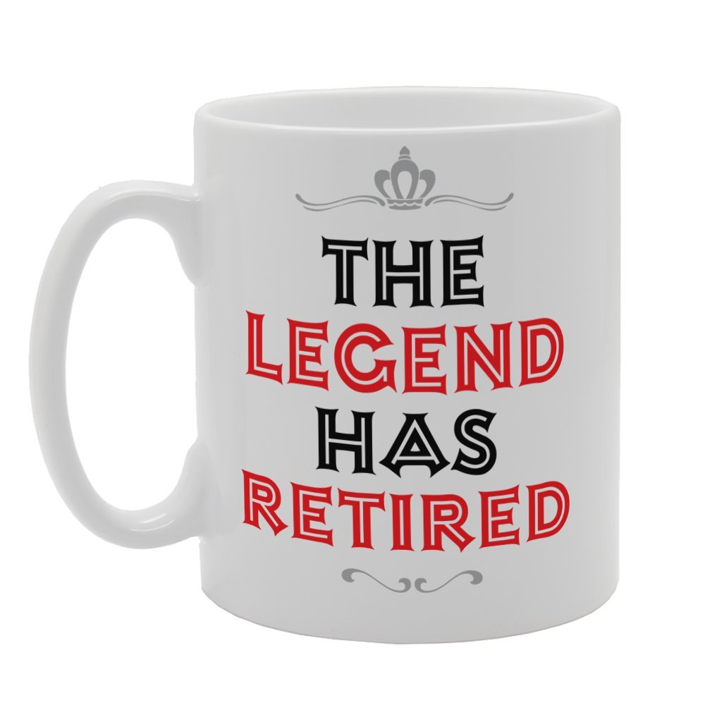 The Legend Has Retired   Printed Tea Coffee Ceramic  Mg4007 - Funny Printed Coffee Mug - Great Gift Idea