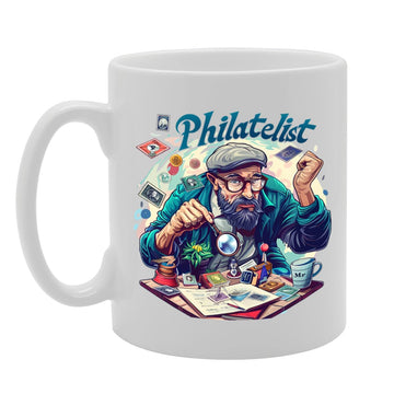 Mr Philatelist  - Ideal For Stamp Collectors And Philately Enthusiasts, 11Oz Ceramic Coffee  For Hobbyists And Postal History Lovers Mg5936 - Funny Printed Coffee Mug - Great Gift Idea