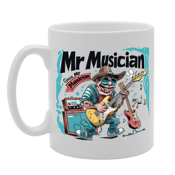 Mr Musician  - For Musicians, Band Members, Music Lovers, Durable Ceramic, Dishwasher Safe, Premium Print Mg6058 - Funny Printed Coffee Mug - Great Gift Idea
