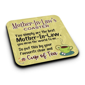 ER370 You Simply Are The Best Mother In Law You Mean The World To Me Novelty Present Gift Printed MDF Wooden Coaster