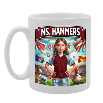 Ms Hammers   Printed Tea Coffee Ceramic  For Footie Fan Ladies Girls Mg6384 - Funny Printed Coffee Mug - Great Gift Idea